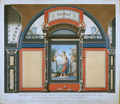 Wanddekoration des Antiken Raums aus der Villa Negroni, 1778 von Angelo Campanella